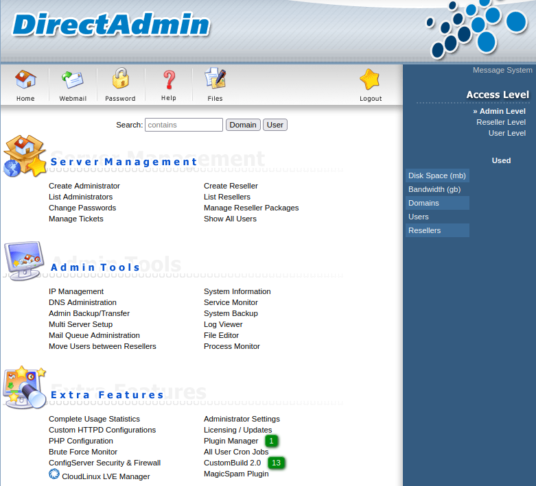 directadmin_admin_panel_admin_level.png